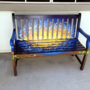 Bonney bench – the wonderfully creative front porch bench by artist David Bonney